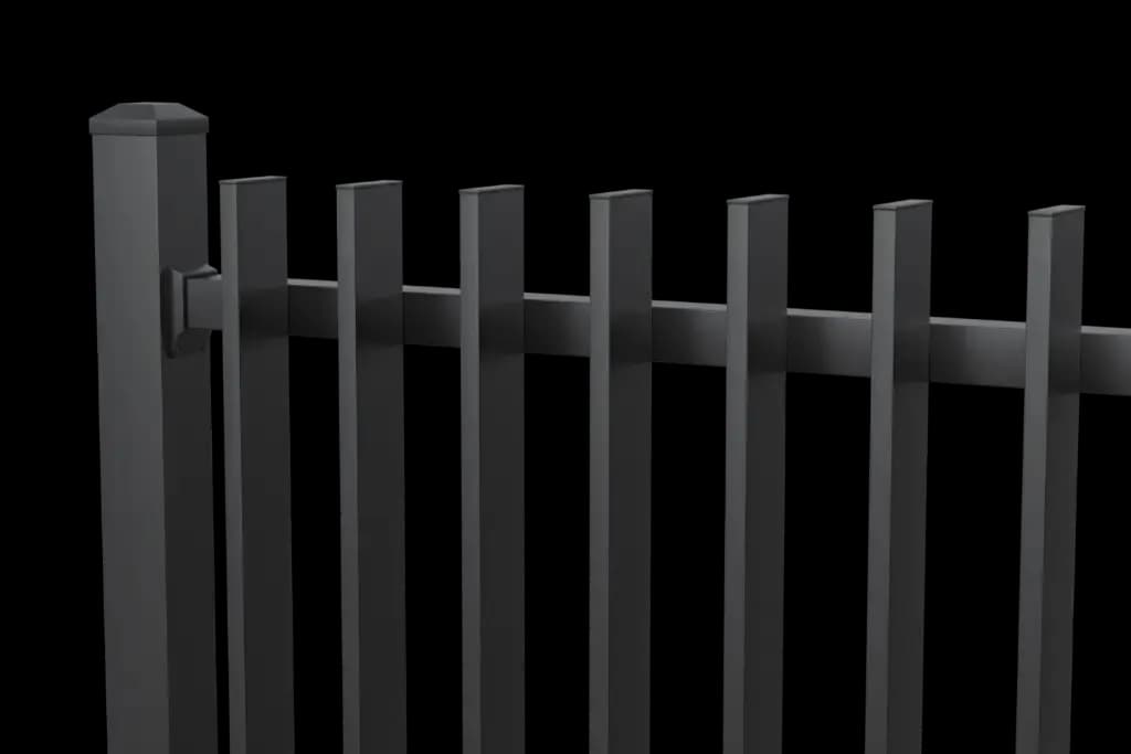 Astra Fin fence panel angle view