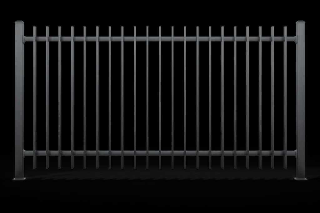 Astra Fin fence panel front view